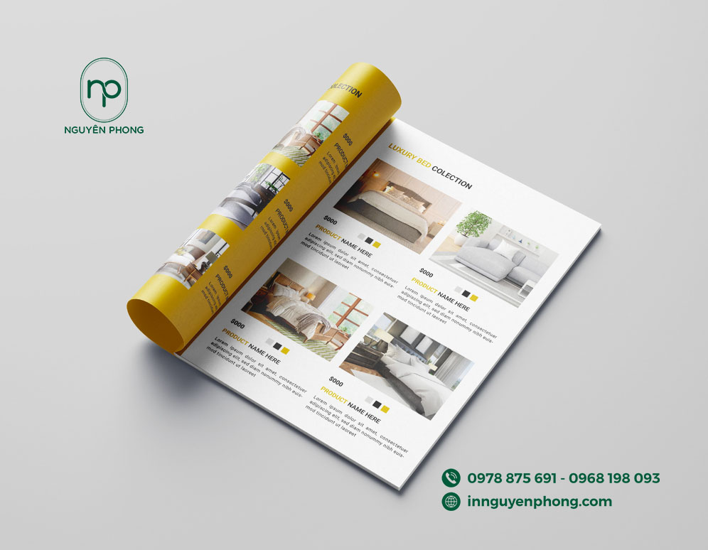 In catalogue cho các doanh nghiệp kinh doanh nội thất 